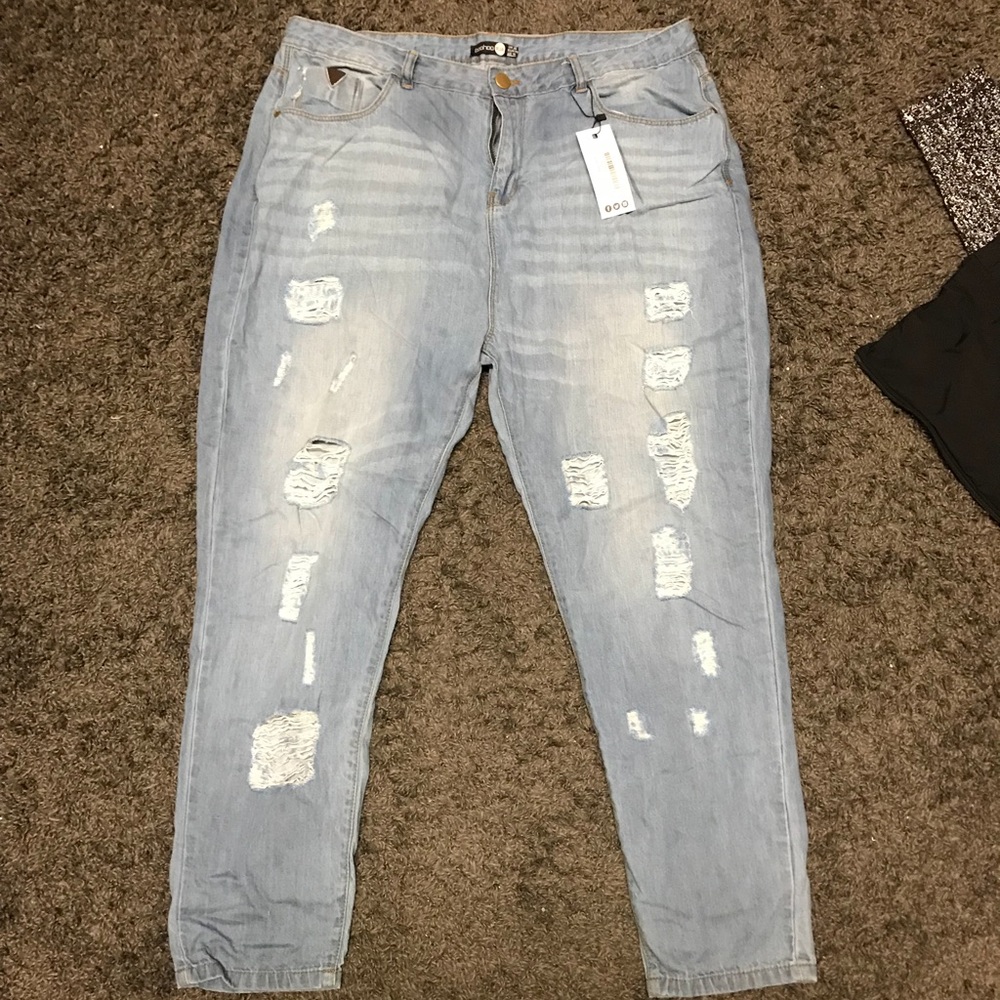 Boohoo Ripped Boyfriend Jeans